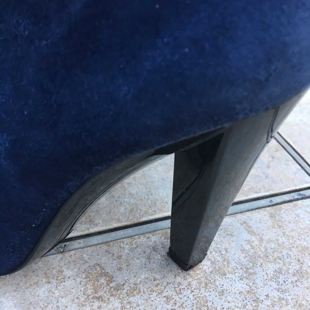 Balenciaga navy suede ankle boots 38 - Picture 7 of 12